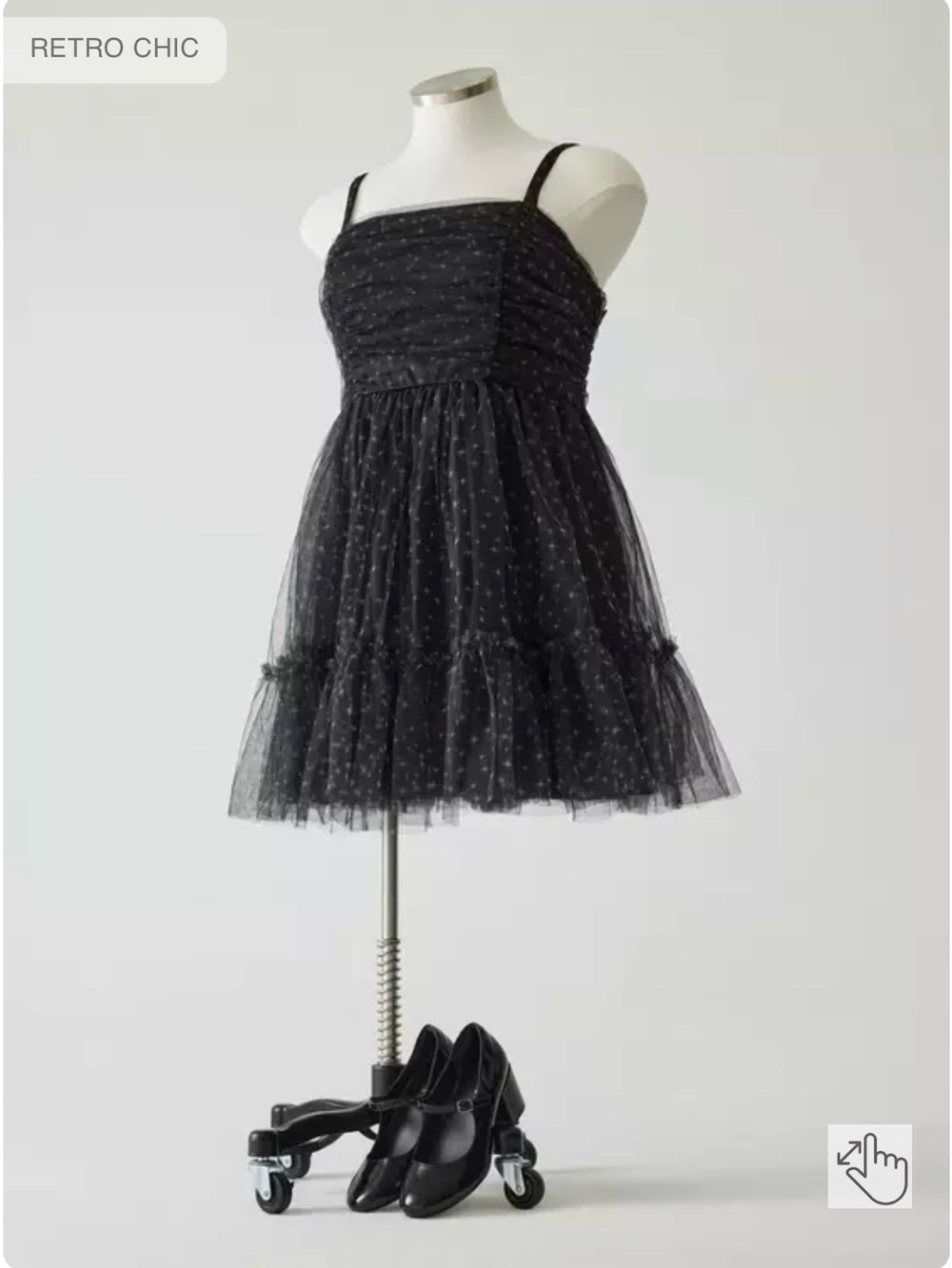 Torrid Retro Chic Ruched Tulle Mini Dress Size 22 - Picture 5 of 15